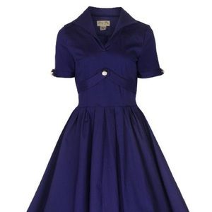 SOLD Lindy bop navy blue Claudette dress, 3x